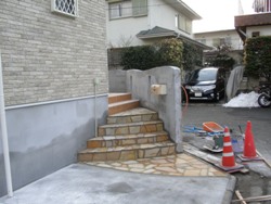 3.乱形石の階段完成成